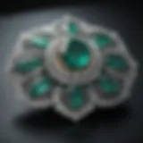 Exquisite Emerald and Diamond Brooch