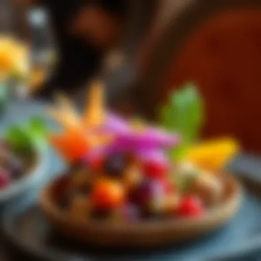 A Beautifully Arranged Dish A beautifully arranged dish showcasing vibrant colors and textures