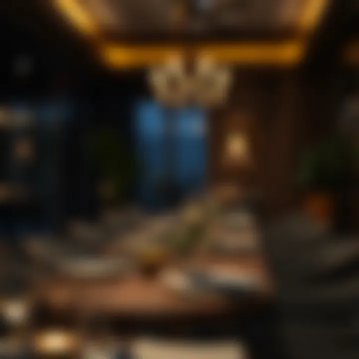 A Cozy Dining Atmosphere A cozy dining atmosphere with soft lighting and elegant decor
