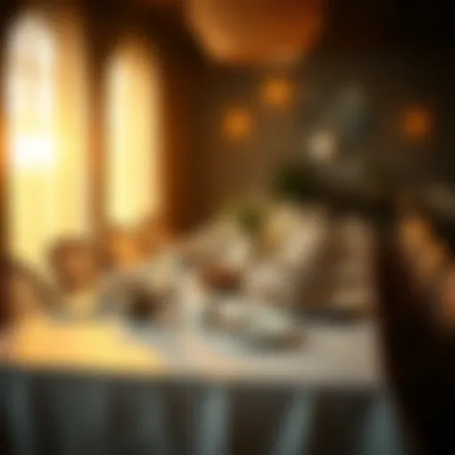 An Inviting Dining Table An inviting dining table set for a communal meal