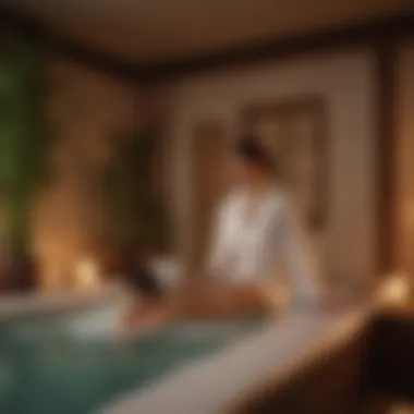 Spa Treatment for New Year Relaxation Elegant spa treatment for relaxation before New Year festivities