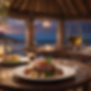 Gourmet Dining Experience Gourmet dining experience at a resort during New Year's