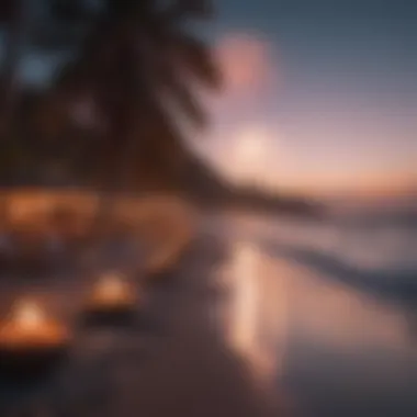 Beachside New Year Celebration Luxurious beachside New Year celebration setup