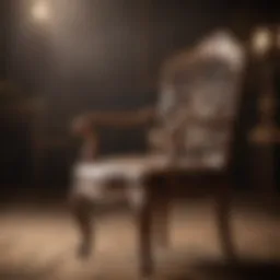 A beautifully crafted vintage wooden chair showcasing intricate details and rich finish