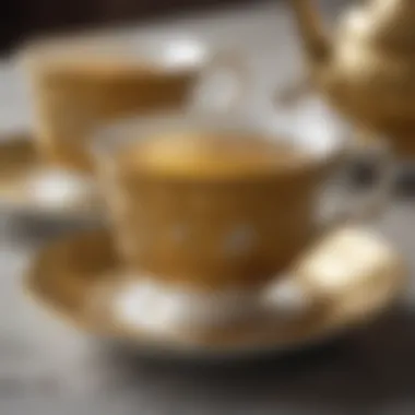 Antique Teacup Set with Gold Accents