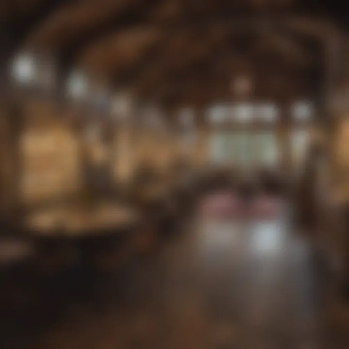 A picturesque view of the Round Top event venue with booths showcasing antiques