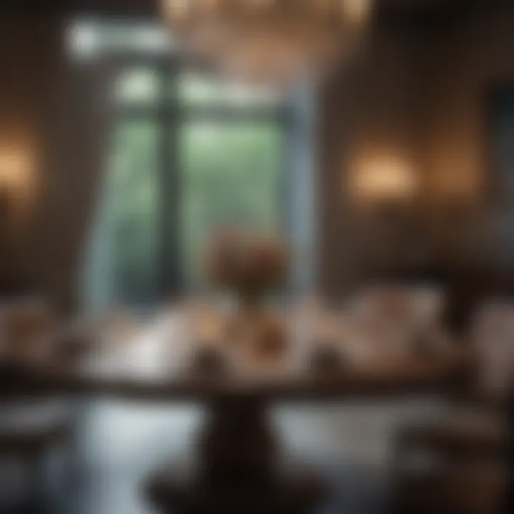 Thematic decoration for a round dining table