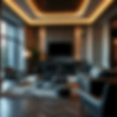 Sophisticated Living Room Design Elegant living room showcasing a harmonious blend of black and brown decor elements