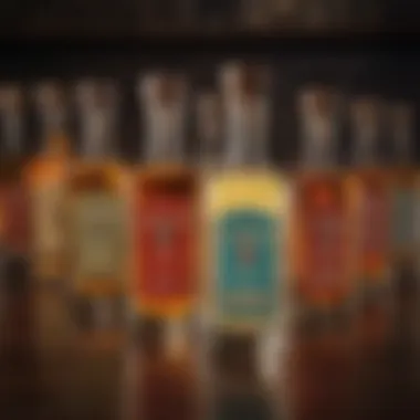 A vibrant selection of premium tequila bottles