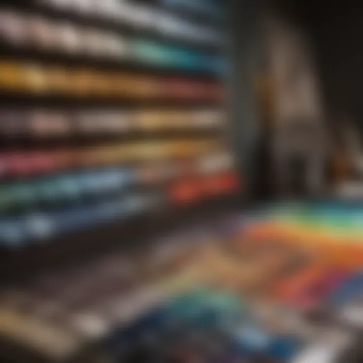 Artistic color palette selection in interior decorating workshop