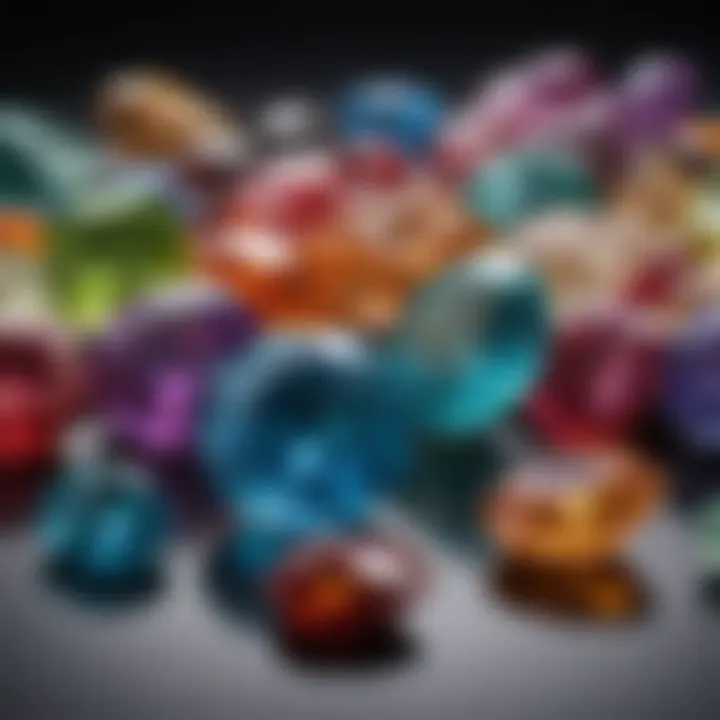 A collection of diverse gemstones highlighting their uniqueness and value differences.