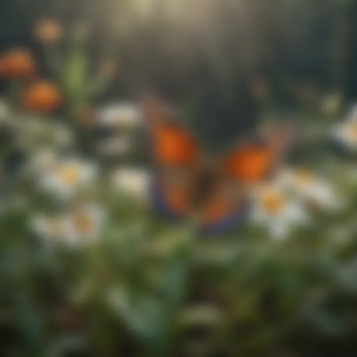 Close-up of nectar-rich flowers favored by butterflies