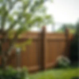 Elegant wooden fencing enhancing a garden's aesthetic