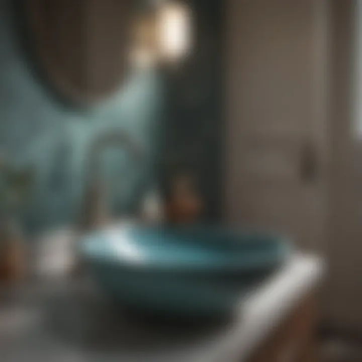 Sophisticated color palette enhancing sink decor