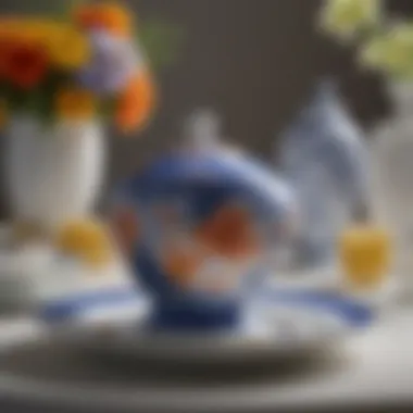 Fusion of Tradition and Modernity in Porcelain Elegant porcelain piece by Bernardaud featuring Jeff Koons design