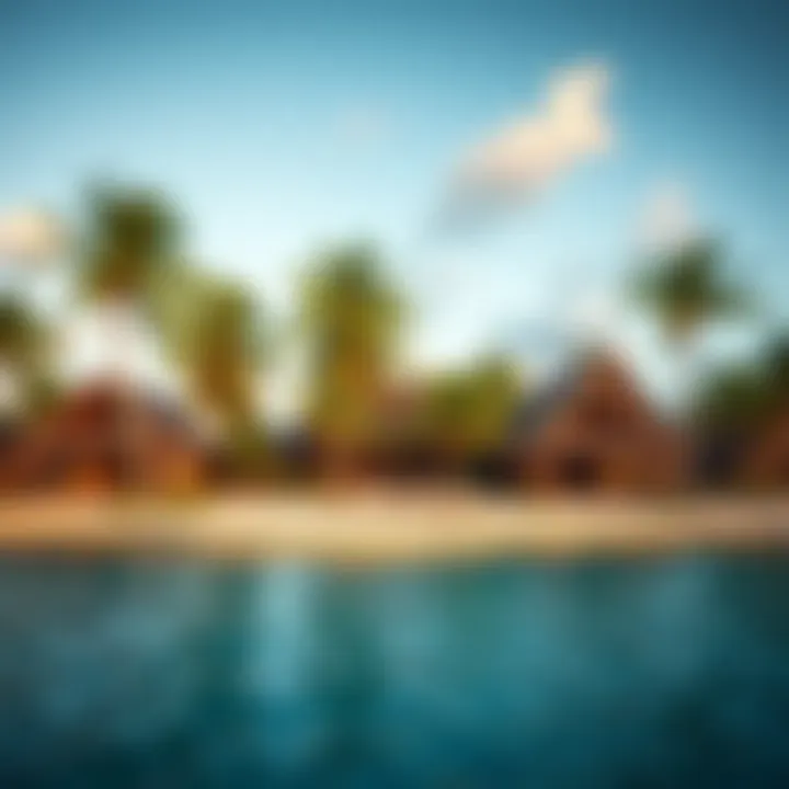 Luxurious Beachside Resort Luxurious beachside resort with palm trees