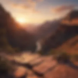 Stunning view of the Grand Canyon at sunset