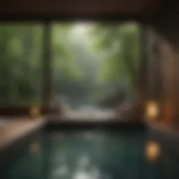 Tranquil spa environment with soothing elements