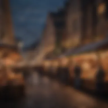 A festive market showcasing local crafts and delicious treats.