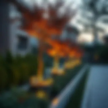 Modern metal tree edging complements contemporary landscapes