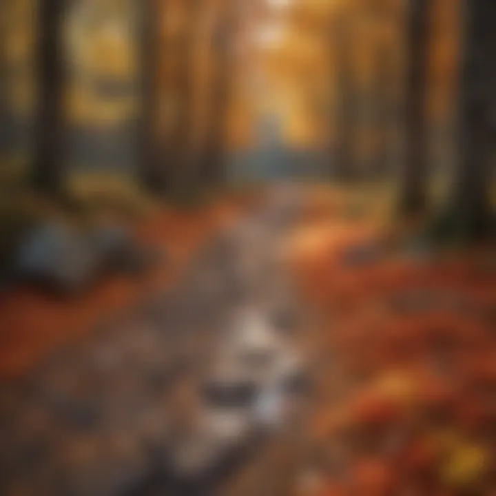 Vibrant autumn foliage in a national park