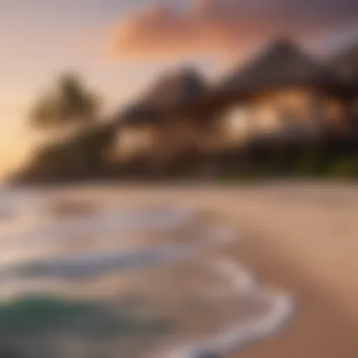Stunning beachfront resort with sunset views