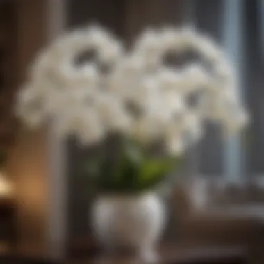 Elegant White Orchid Bouquet in Sophisticated Vase