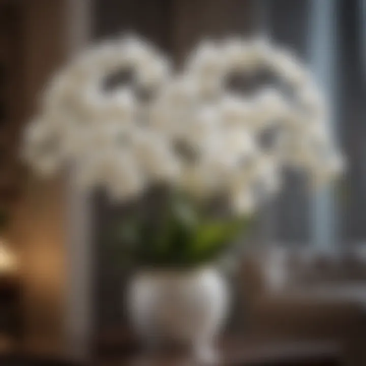 Elegant White Orchid Bouquet in Sophisticated Vase