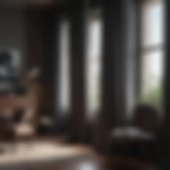 Stylish blackout curtains providing privacy and comfort