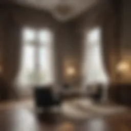 Elegant drapes enhancing a sophisticated interior