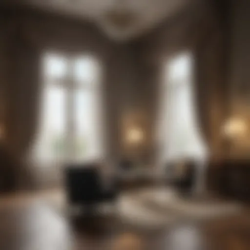 Elegant drapes enhancing a sophisticated interior
