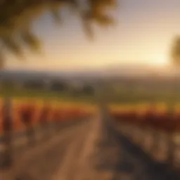Scenic vineyard landscape in Napa Valley