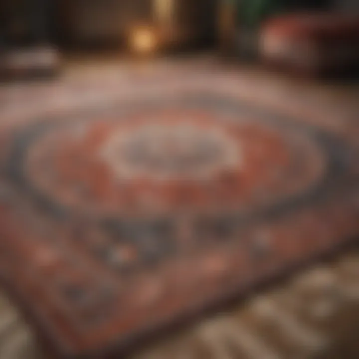 Bohemian chic Etsy rug with intricate patterns