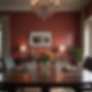 Luxurious Modern Upgrade Dining table with a bold, modern paint color in a luxurious setting