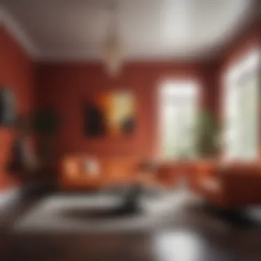 Bold statement hue for living room