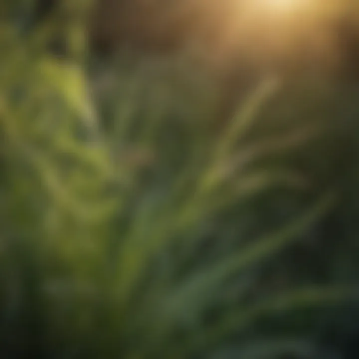 Citronella grass swaying in the breeze