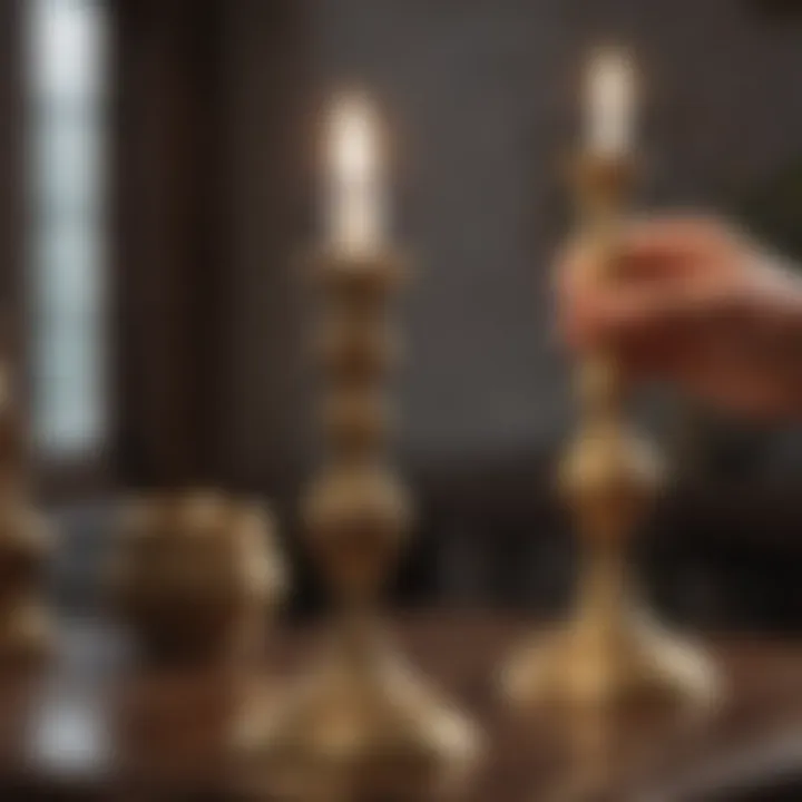 Brass candlestick polishing