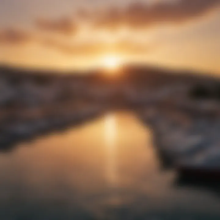 Breathtaking view of Bodrum's marina at sunset