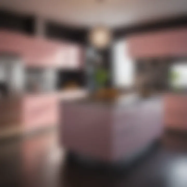 Sleek and Chic Monochromatic Color Pop Kitchen