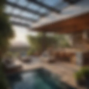 Indoor-Outdoor Living Space An open living space that emphasizes indoor-outdoor living concepts
