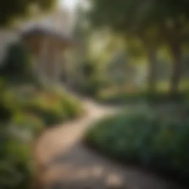Serenity Amidst Academic Excellence in Campus Garden