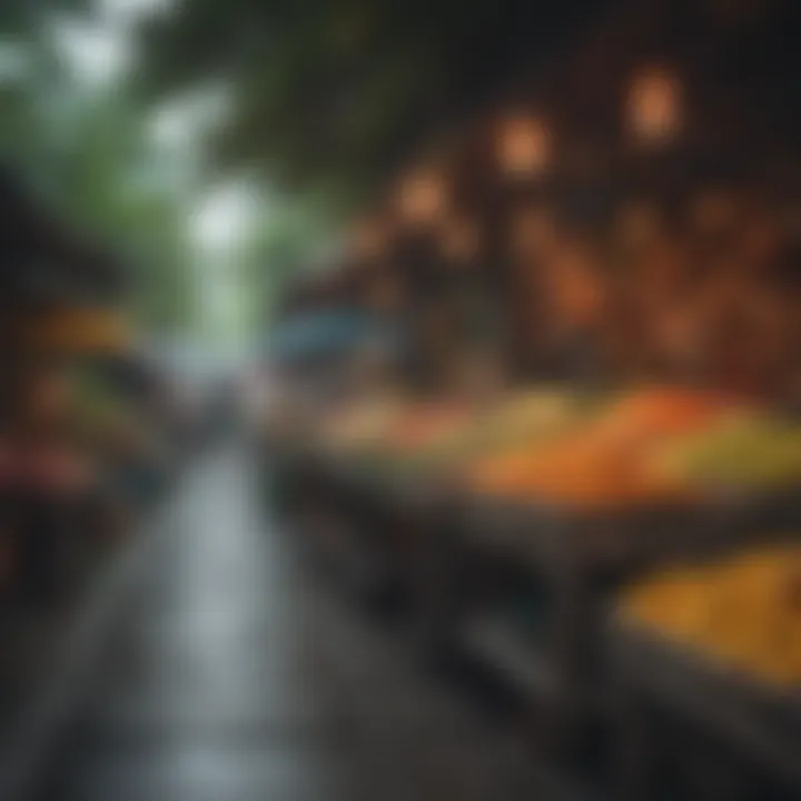 Colorful Caribbean Street Market