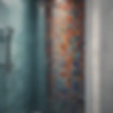 Artistic Watercolor-Inspired Shower Tile