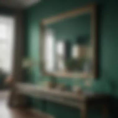 Chic Emerald Green Accent Wall