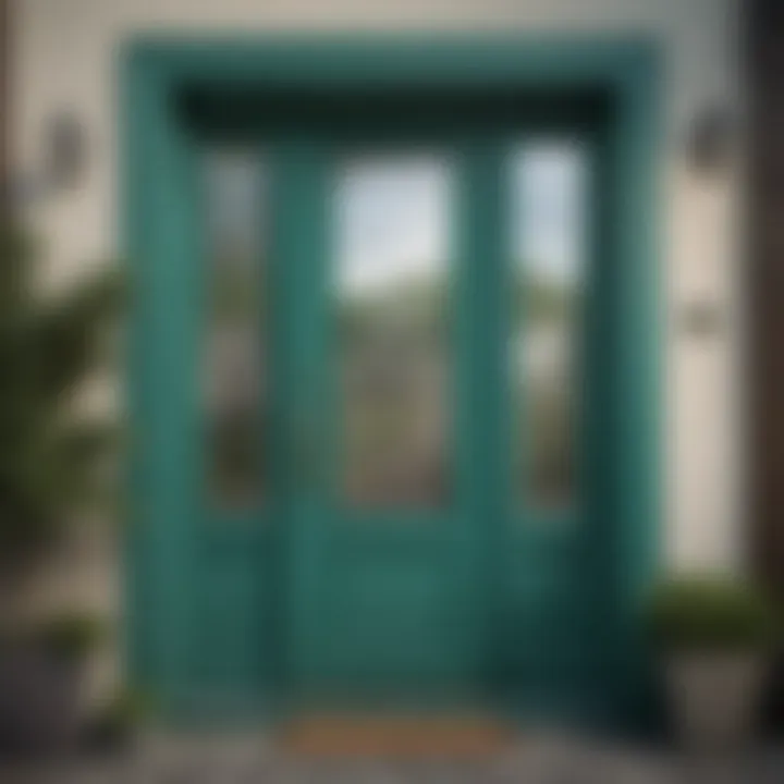 Chic Front Door in Teal Green