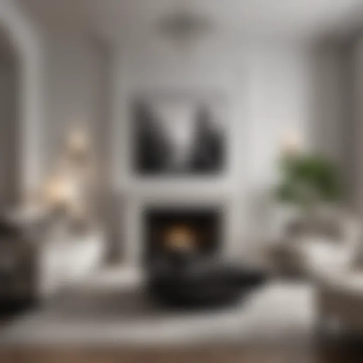 Chic Monochromatic Color Scheme in Modern Living Room