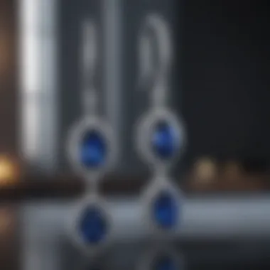 Chic Sapphire Earrings
