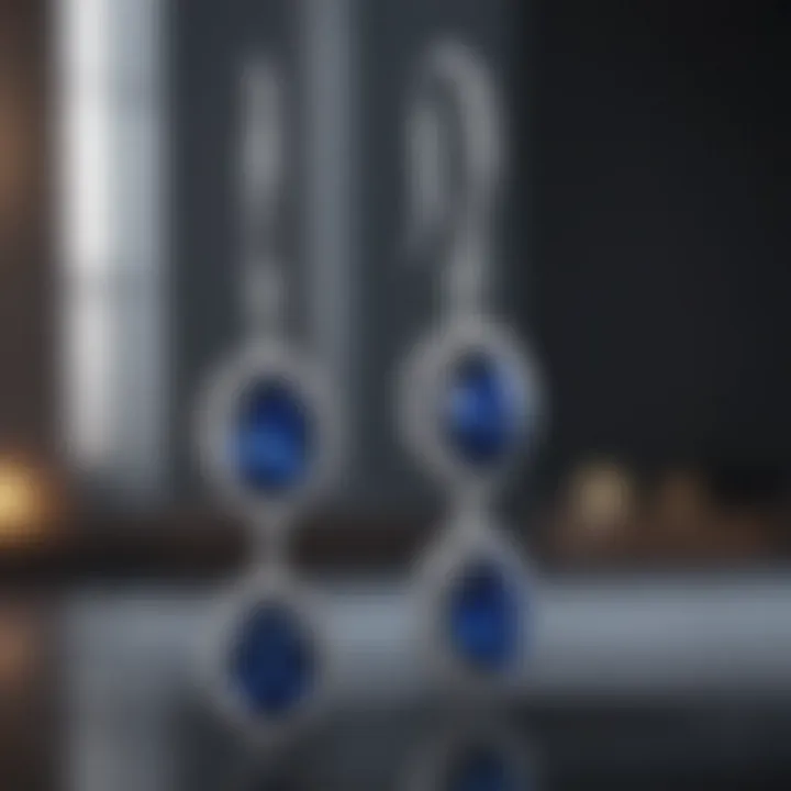 Chic Sapphire Earrings