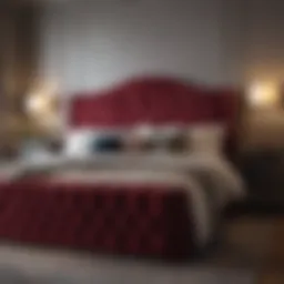 Chic Velvet Upholstered Bed in Elegant Bedroom