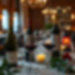 Elegant wine selection for dinner